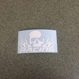 Fast Lane Graphix: Skull Racing Sticker,White, stickers, decals, vinyl, custom, car, love, automotive, cheap, cool, Graphics, decal, nice