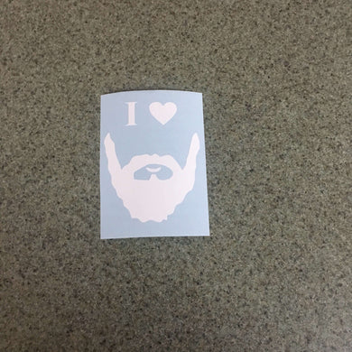 Fast Lane Graphix: I Love Beards Sticker,White, stickers, decals, vinyl, custom, car, love, automotive, cheap, cool, Graphics, decal, nice