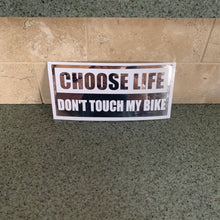 Fast Lane Graphix: Choose Life Don't Touch My Bike Sticker,Silver Chrome, stickers, decals, vinyl, custom, car, love, automotive, cheap, cool, Graphics, decal, nice