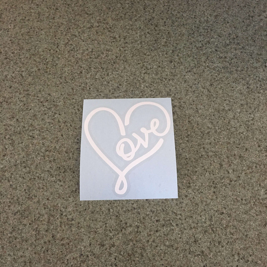 Fast Lane Graphix: Love Heart V6 Sticker,White, stickers, decals, vinyl, custom, car, love, automotive, cheap, cool, Graphics, decal, nice