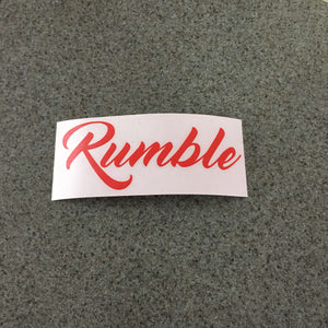 Fast Lane Graphix: Rumble Sticker,Light Red, stickers, decals, vinyl, custom, car, love, automotive, cheap, cool, Graphics, decal, nice