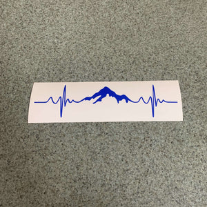 Fast Lane Graphix: Mountain Heartbeat Sticker,Brilliant Blue, stickers, decals, vinyl, custom, car, love, automotive, cheap, cool, Graphics, decal, nice