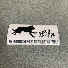 Fast Lane Graphix: My German Shepherd Ate Your Stick Figure Family Sticker,Matte Black, stickers, decals, vinyl, custom, car, love, automotive, cheap, cool, Graphics, decal, nice