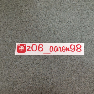 Fast Lane Graphix: Custom Instagram Sticker "your text here",Red, stickers, decals, vinyl, custom, car, love, automotive, cheap, cool, Graphics, decal, nice