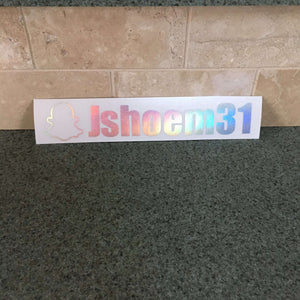 Fast Lane Graphix: Custom Snapchat Name Sticker "your text here",Holographic Silver Chrome, stickers, decals, vinyl, custom, car, love, automotive, cheap, cool, Graphics, decal, nice
