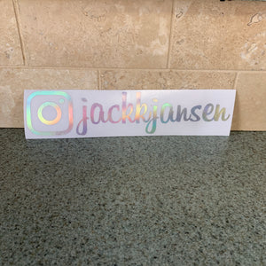 Fast Lane Graphix: Custom Instagram V2 Sticker "your text here",[variant_title], stickers, decals, vinyl, custom, car, love, automotive, cheap, cool, Graphics, decal, nice