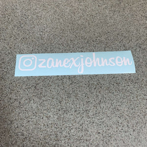 Fast Lane Graphix: Custom Instagram V2 Sticker "your text here",Matte White, stickers, decals, vinyl, custom, car, love, automotive, cheap, cool, Graphics, decal, nice