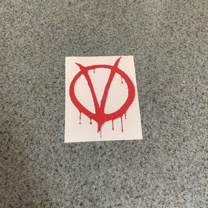 Fast Lane Graphix: V for Vendetta Sticker,Matte Red, stickers, decals, vinyl, custom, car, love, automotive, cheap, cool, Graphics, decal, nice