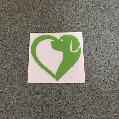 Fast Lane Graphix: Dog Heart V2 Sticker,Lime Green, stickers, decals, vinyl, custom, car, love, automotive, cheap, cool, Graphics, decal, nice