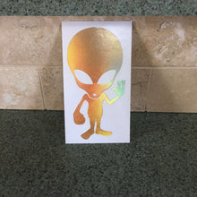 Fast Lane Graphix: Alien Sticker,Holographic Gold Chrome, stickers, decals, vinyl, custom, car, love, automotive, cheap, cool, Graphics, decal, nice