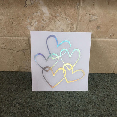Fast Lane Graphix: Heart Jumble Sticker,Holographic Silver Chrome, stickers, decals, vinyl, custom, car, love, automotive, cheap, cool, Graphics, decal, nice