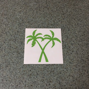 Fast Lane Graphix: Crossed Palm Trees Sticker,Lime Green, stickers, decals, vinyl, custom, car, love, automotive, cheap, cool, Graphics, decal, nice