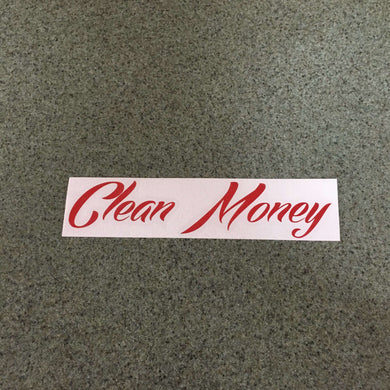 Fast Lane Graphix: Clean Money Sticker,Red Chrome, stickers, decals, vinyl, custom, car, love, automotive, cheap, cool, Graphics, decal, nice