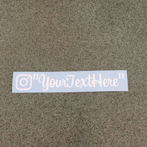 Fast Lane Graphix: Custom Instagram V2 Sticker "your text here",White, stickers, decals, vinyl, custom, car, love, automotive, cheap, cool, Graphics, decal, nice