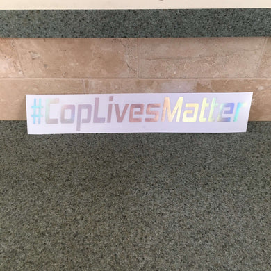 Fast Lane Graphix: #CopLivesMatter Sticker,Holographic Silver Chrome, stickers, decals, vinyl, custom, car, love, automotive, cheap, cool, Graphics, decal, nice