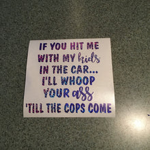 Fast Lane Graphix: If You Hit Me With My Kids In The Car... Quote Sticker,Purple Sequin, stickers, decals, vinyl, custom, car, love, automotive, cheap, cool, Graphics, decal, nice