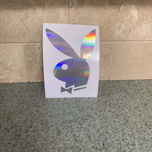 Fast Lane Graphix: Playboy Bunny Sticker,Holographic Silver Chrome, stickers, decals, vinyl, custom, car, love, automotive, cheap, cool, Graphics, decal, nice