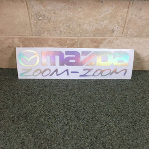 Fast Lane Graphix: Mazda Zoom Zoom Sticker,Holographic Silver Chrome, stickers, decals, vinyl, custom, car, love, automotive, cheap, cool, Graphics, decal, nice