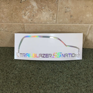 Fast Lane Graphix: Trailblazer SS Nation TBSS Sticker,Holographic Silver Chrome, stickers, decals, vinyl, custom, car, love, automotive, cheap, cool, Graphics, decal, nice