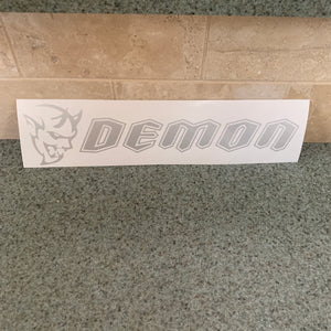 Fast Lane Graphix: Dodge Demon Sticker,Etched Silver, stickers, decals, vinyl, custom, car, love, automotive, cheap, cool, Graphics, decal, nice