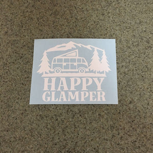 Fast Lane Graphix: Happy Glamper Sticker,White, stickers, decals, vinyl, custom, car, love, automotive, cheap, cool, Graphics, decal, nice