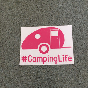 Fast Lane Graphix: #CampingLife Sticker,Pink, stickers, decals, vinyl, custom, car, love, automotive, cheap, cool, Graphics, decal, nice