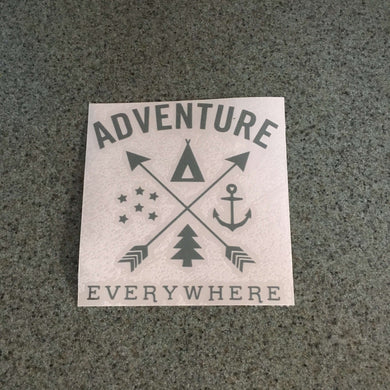 Fast Lane Graphix: Adventure Everywhere Sticker,Grey, stickers, decals, vinyl, custom, car, love, automotive, cheap, cool, Graphics, decal, nice