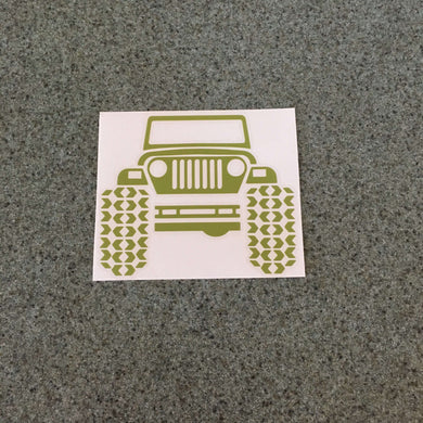 Fast Lane Graphix: Lifted Jeep Sticker,Matte Olive, stickers, decals, vinyl, custom, car, love, automotive, cheap, cool, Graphics, decal, nice