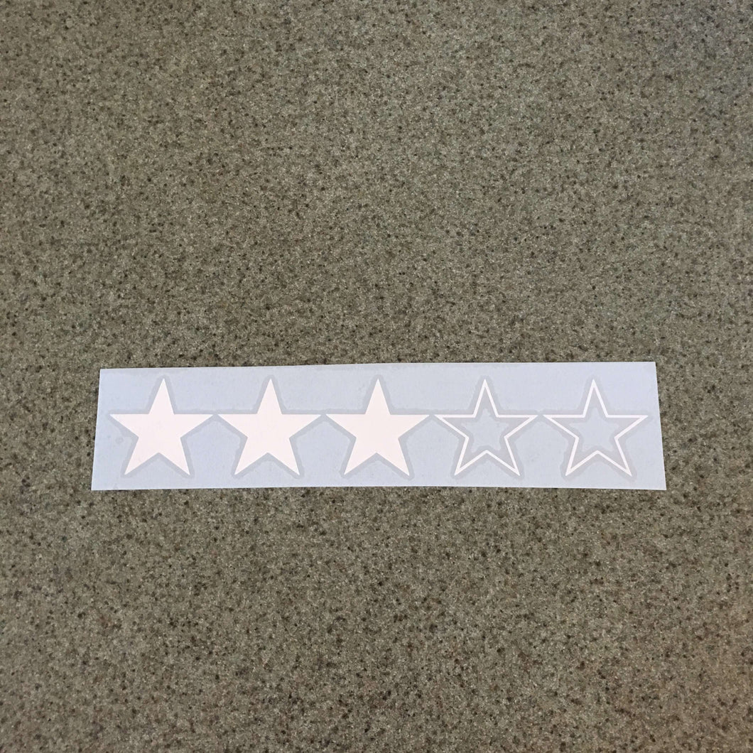 Fast Lane Graphix: 3 Star WANTED Level GTA Style Sticker,White, stickers, decals, vinyl, custom, car, love, automotive, cheap, cool, Graphics, decal, nice
