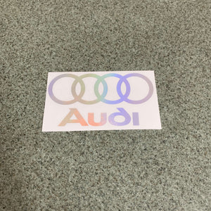 Fast Lane Graphix: Audi Logo Sticker,Holographic Silver Chrome, stickers, decals, vinyl, custom, car, love, automotive, cheap, cool, Graphics, decal, nice