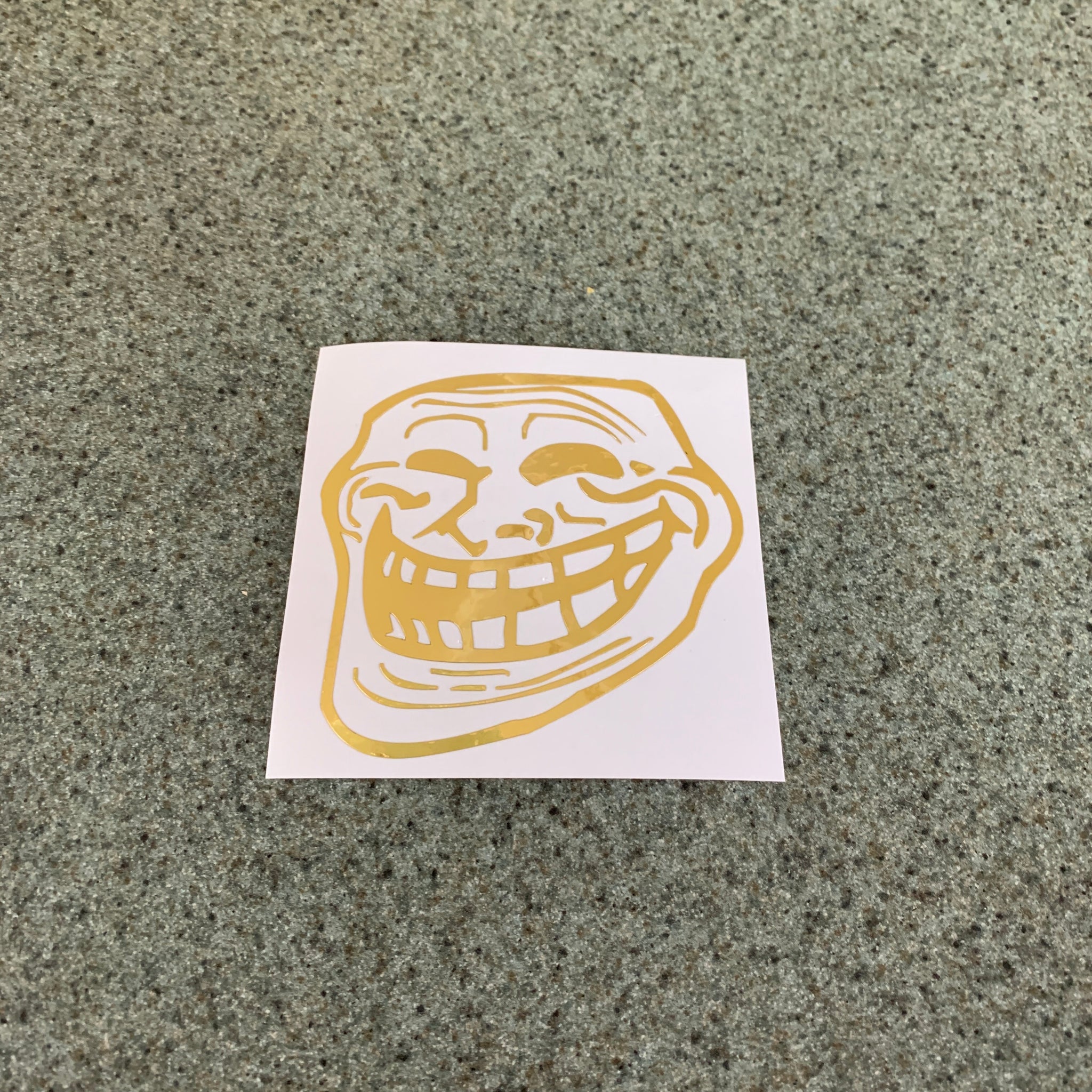  GRITKULTURE Troll Face Meme Funny Decal Vinyl Sticker for  Cars, Trucks, Windows, and Laptops Trollface