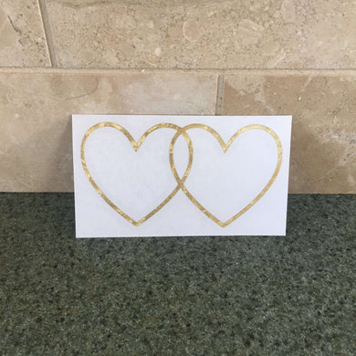 Fast Lane Graphix: 2 Hearts Sticker,Gold Swirl, stickers, decals, vinyl, custom, car, love, automotive, cheap, cool, Graphics, decal, nice