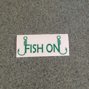 Fast Lane Graphix: Fish On V2 Sticker,Green, stickers, decals, vinyl, custom, car, love, automotive, cheap, cool, Graphics, decal, nice