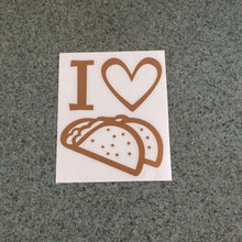 Fast Lane Graphix: I Love Tacos Stickers,Copper Metallic, stickers, decals, vinyl, custom, car, love, automotive, cheap, cool, Graphics, decal, nice
