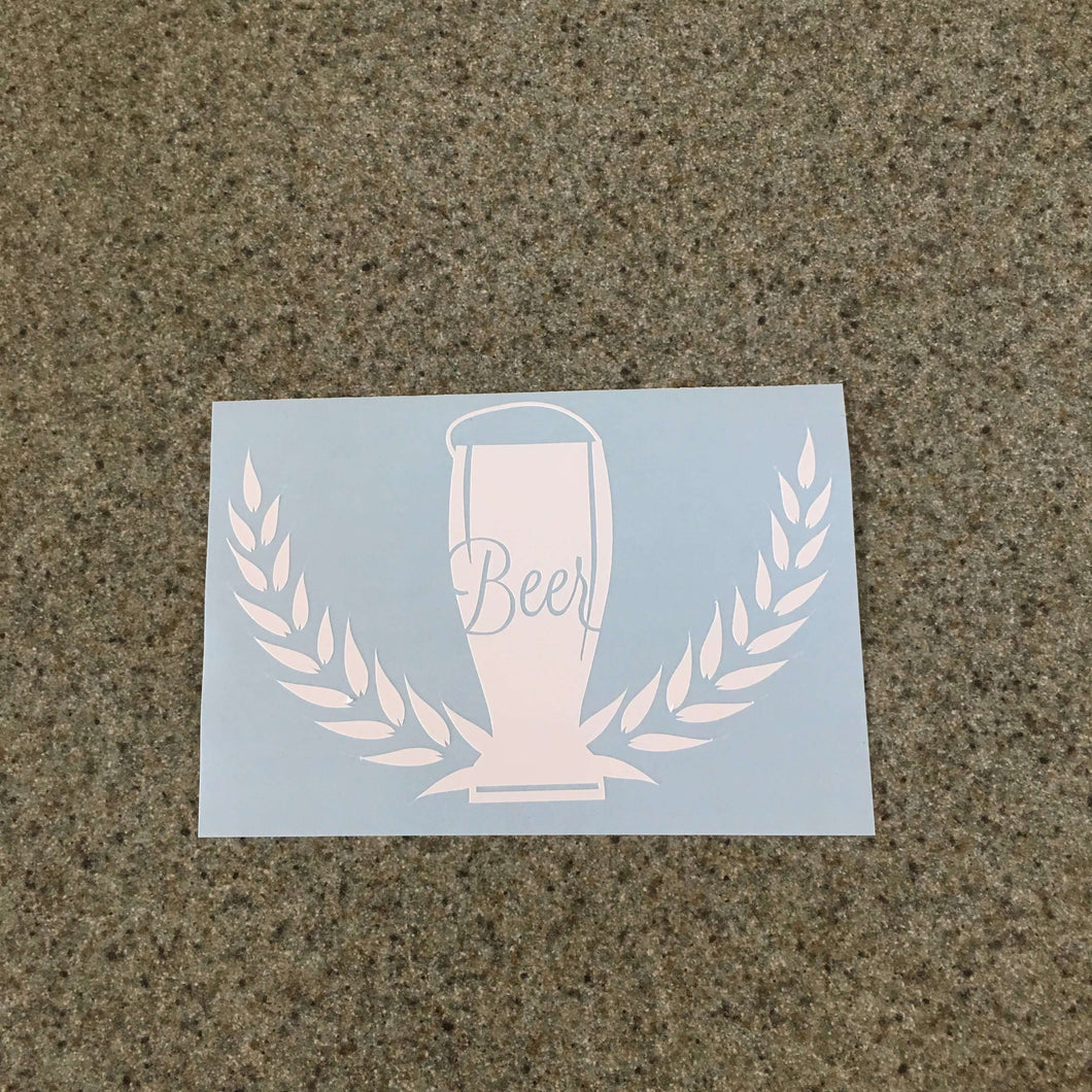 Fast Lane Graphix: Fancy Beer Glass Sticker,White, stickers, decals, vinyl, custom, car, love, automotive, cheap, cool, Graphics, decal, nice