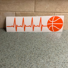 Fast Lane Graphix: Basketball Heartbeat Sticker,Orange, stickers, decals, vinyl, custom, car, love, automotive, cheap, cool, Graphics, decal, nice