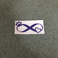 Fast Lane Graphix: Infinity Paw And Heart Sticker,Purple, stickers, decals, vinyl, custom, car, love, automotive, cheap, cool, Graphics, decal, nice