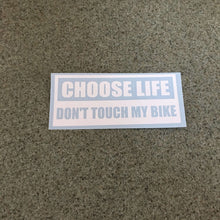 Fast Lane Graphix: Choose Life Don't Touch My Bike Sticker,White, stickers, decals, vinyl, custom, car, love, automotive, cheap, cool, Graphics, decal, nice