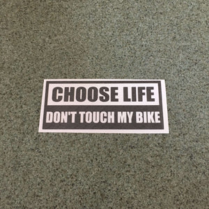 Fast Lane Graphix: Choose Life Don't Touch My Bike Sticker,Carbon Fiber, stickers, decals, vinyl, custom, car, love, automotive, cheap, cool, Graphics, decal, nice
