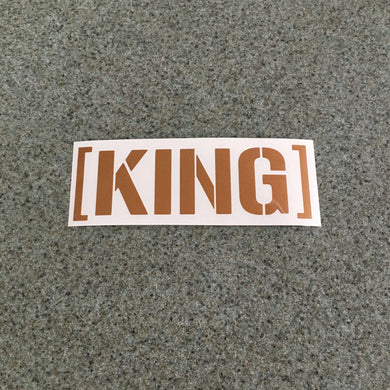Fast Lane Graphix: King Sticker,Copper Metallic, stickers, decals, vinyl, custom, car, love, automotive, cheap, cool, Graphics, decal, nice