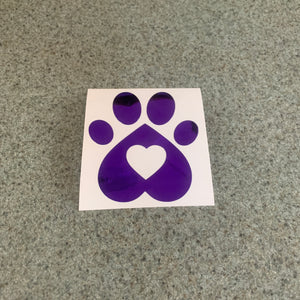 Fast Lane Graphix: Heart In Paw Sticker,Purple Chrome, stickers, decals, vinyl, custom, car, love, automotive, cheap, cool, Graphics, decal, nice