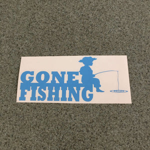 Fast Lane Graphix: Gone Fishing Sticker,Light Blue, stickers, decals, vinyl, custom, car, love, automotive, cheap, cool, Graphics, decal, nice