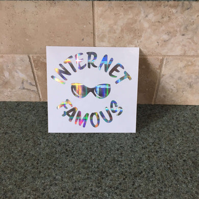 Fast Lane Graphix: Internet Famous Sticker,Holographic Plaid Silver Chrome, stickers, decals, vinyl, custom, car, love, automotive, cheap, cool, Graphics, decal, nice