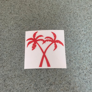 Fast Lane Graphix: Crossed Palm Trees Sticker,Light Red, stickers, decals, vinyl, custom, car, love, automotive, cheap, cool, Graphics, decal, nice