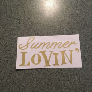 Fast Lane Graphix: Summer Lovin' Sticker,Gold Chrome, stickers, decals, vinyl, custom, car, love, automotive, cheap, cool, Graphics, decal, nice