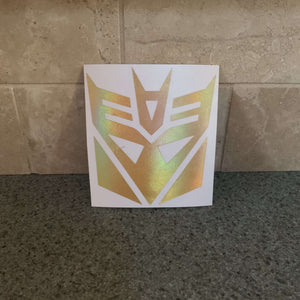 Fast Lane Graphix: Transformers Decepticon Sticker,Holographic Gold Chrome, stickers, decals, vinyl, custom, car, love, automotive, cheap, cool, Graphics, decal, nice