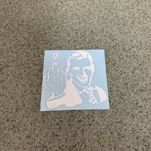 Fast Lane Graphix: Middle Finger Guy Meme Sticker,White, stickers, decals, vinyl, custom, car, love, automotive, cheap, cool, Graphics, decal, nice