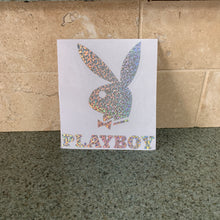 Fast Lane Graphix: Playboy Logo Sticker,Silver Sequin, stickers, decals, vinyl, custom, car, love, automotive, cheap, cool, Graphics, decal, nice