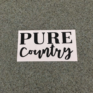 Fast Lane Graphix: Pure Country Sticker,Matte Black, stickers, decals, vinyl, custom, car, love, automotive, cheap, cool, Graphics, decal, nice