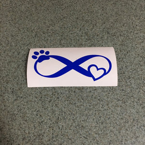 Fast Lane Graphix: Infinity Paw And Heart Sticker,Brilliant Blue, stickers, decals, vinyl, custom, car, love, automotive, cheap, cool, Graphics, decal, nice